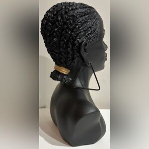 Metal Vintage Black Triangle Earrings